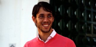 Antonio Nazaré, esta tarde en el Paraninfo de la Universidad de Sevilla junto a Ricardo Gallardo.