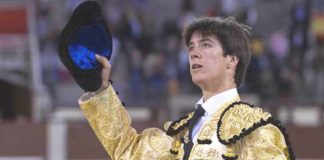 El sevillano Esaú Fernández, en la vuelta al ruedo hoy en Madrid. (FOTO: las-ventas.com)