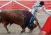 Un natural de Nazaré esta tarde en Pamplona. (FOTO: mundotoro.com)