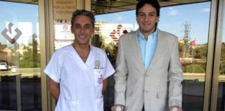 Oliva Soto, al salir del hospital.