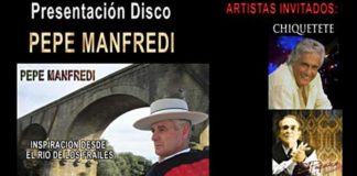 Cartel de presentacióin del disco de Pepe Manfredi.