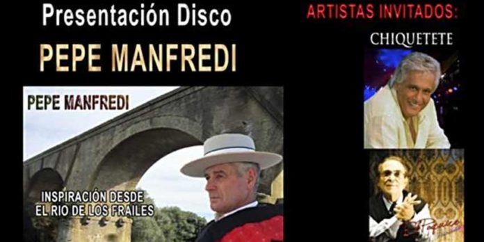 Cartel de presentacióin del disco de Pepe Manfredi.