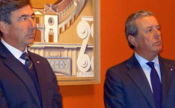 Santiago León, fiscal de la Real Maestranza, y Javier Benjumea, actual teniente de hermano mayor de la Corporación, se convierten en piezas claves en la compleja solución al escándalo de la Maestranza. (FOTO: Paco Díaz)