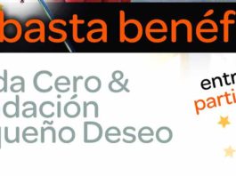 Cartel de la subasta benéfica.