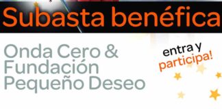 Cartel de la subasta benéfica.