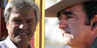 El diestro Espartaco y el ganadero conde de la Maza.