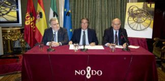 Jesús Contreras, Gregorio Serrano y Ramón Moreno de los Ríos durante la presentación del proyecto.