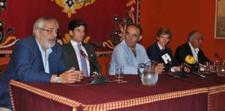 Acto de presentación de la novillada del jueves 3 de julio.
