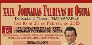 Cartel de las nuevas jornadas taurinas de Osuna.