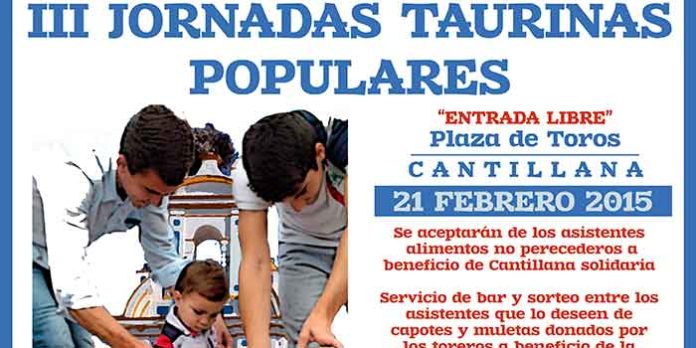 Cartel del acto de promoción de la Fiesta mañana sábado en Cantillana.