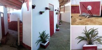 Algunas de las reformas que se están llevando a cabo en la plaza de toros de Guillena. (FOTOS: Sevilla Taurina)