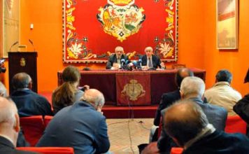 La rueda de prensa de los empresarios para presentar la temporada de la Maestranza. (FOTO: Toromedia)