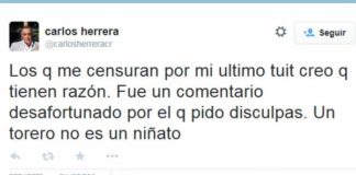 El mensaje de disculpas de Carlos Herrera realizado tres días después de generar la polémica.