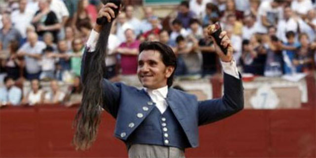 Diego Ventura, con el rabo cortado hoy en miércoles en Cuenca.