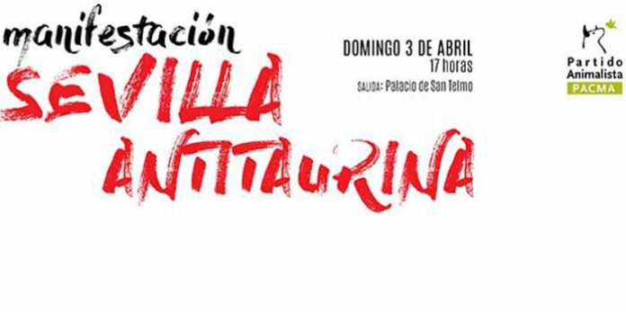 Cartel de la manifestación antitaurina del próximo domingo.