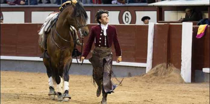 Diego Ventura, en la vuelta al ruedo con una oreja hoy en Madrid. (FOTO: las-ventas.com)