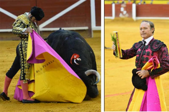 Morante a la verónica y la vuelta por un día de Pepe Luis, hoy en Illescas (Toledo).