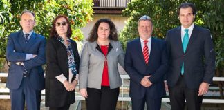 Los cuatro presidentes de la Maestranza se han reunido hoy con la delegada de la Junta de Andalucía en Sevilla.