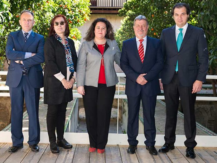 Los cuatro presidentes de la Maestranza se han reunido hoy con la delegada de la Junta de Andalucía en Sevilla.