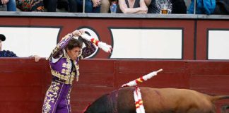 Manuel Escribano, en un ajustado par en las tablas.