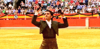 Diego Ventura. triunfador hoy domingo en el cierre de la Feria de Granada.