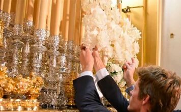 Borja Jiménez, con la Virgen del Refugio de San Bernardo