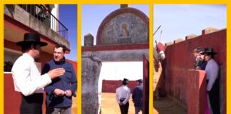 Morante, tentadero en Miura con el presidente de la Junta